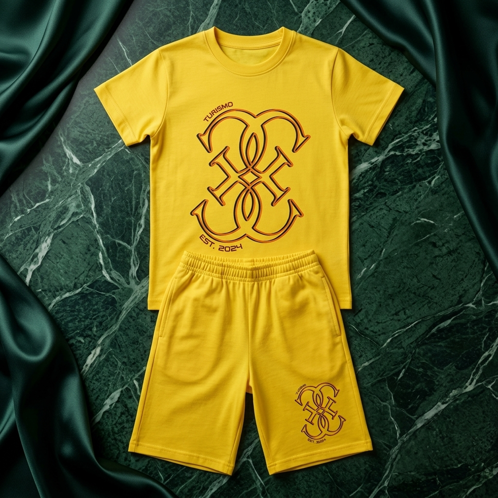 Turismo Bright Yellow Combo Set - boy standing full body