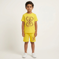 Turismo Bright Yellow Combo Set - flatlay on marble