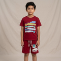 Super Express Maroon - Model wearing set