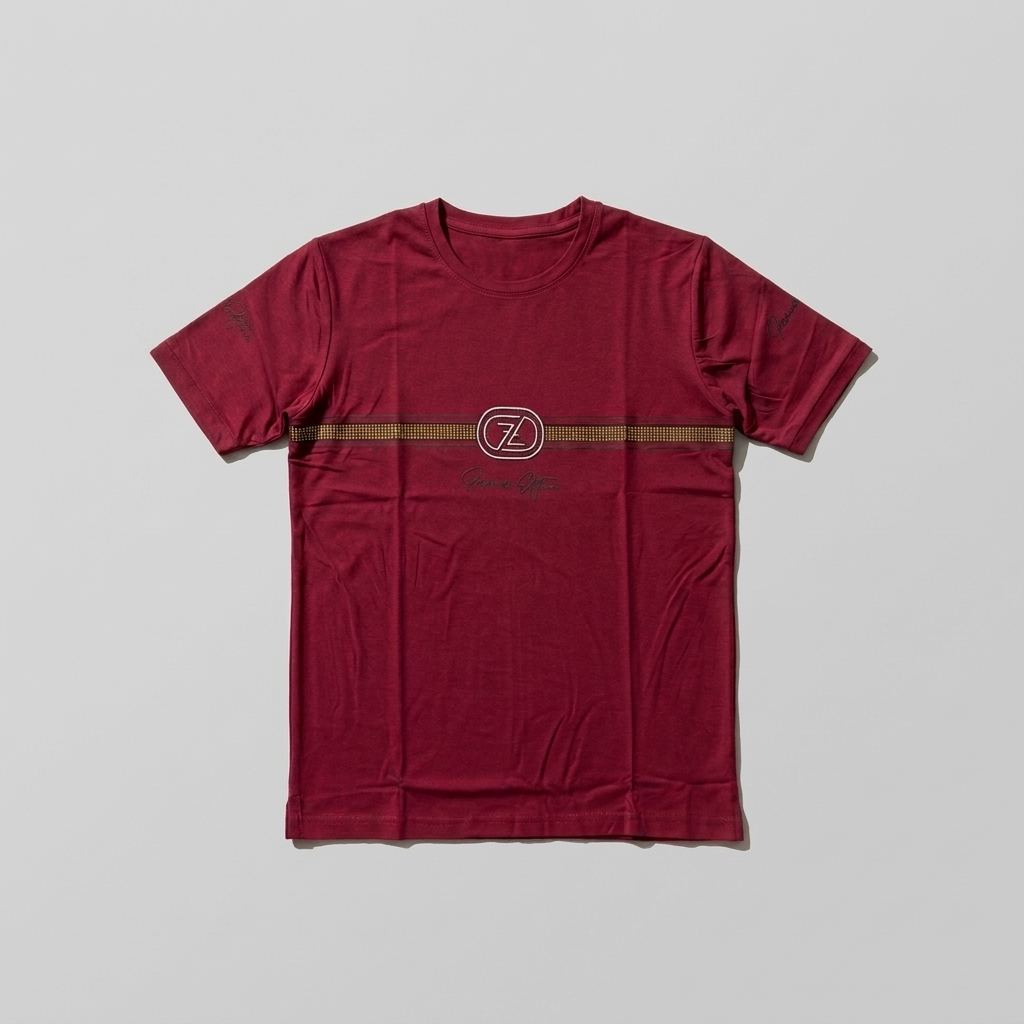 ZL Kids T-Shirt Maroon – Flat lay product shot