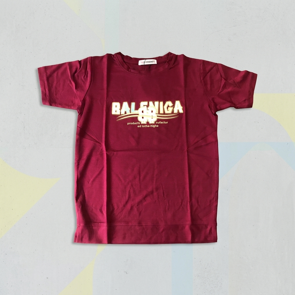 Baleniga 88 Kids T-Shirt Maroon – Flat lay product shot
