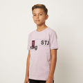STJ Rong Kids T-Shirt Lavender – Flat lay product shot